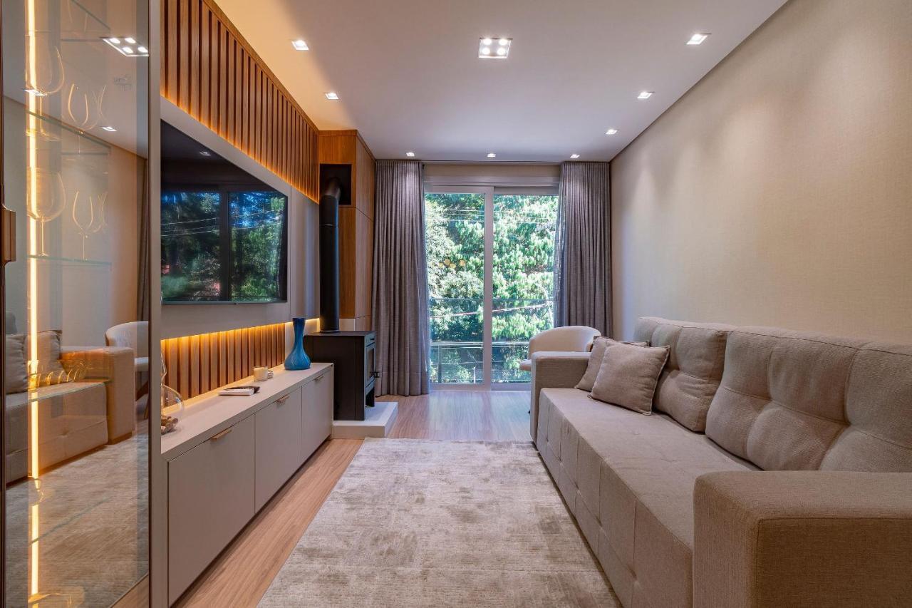 Rosa Edificio Bellagio Canela Com Infraestrutura Completa 아파트 외부 사진