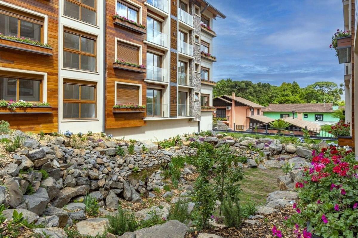 Rosa Edificio Bellagio Canela Com Infraestrutura Completa 아파트 외부 사진