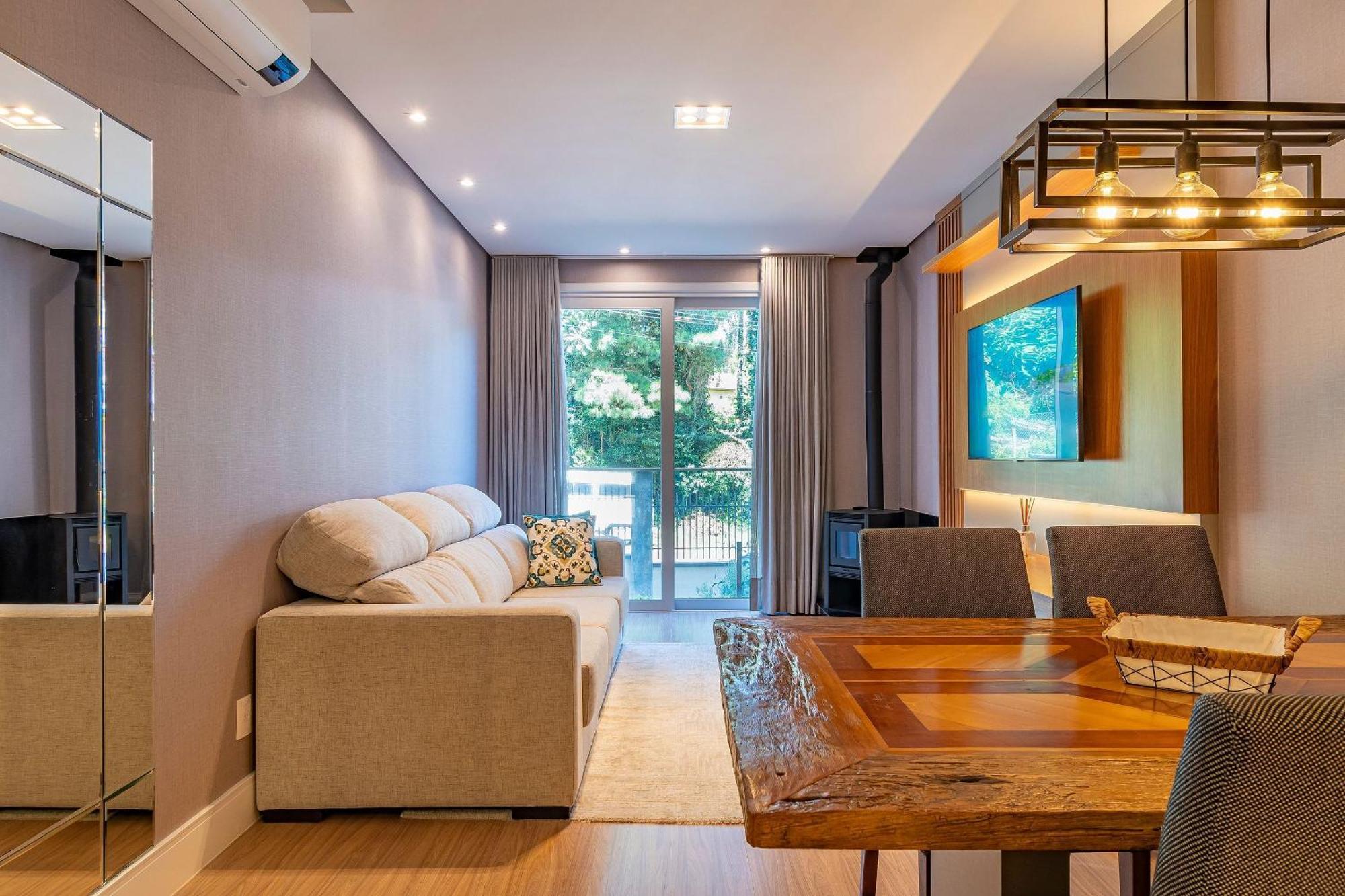 Rosa Edificio Bellagio Canela Com Infraestrutura Completa 아파트 외부 사진